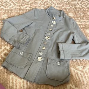 Neon Buddha Yoga Diamond button jacket grey sz xs